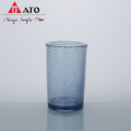 Akcesoria zestawu łazienkowego ATO czteroczęściowy zestaw niebieskiego szklanego