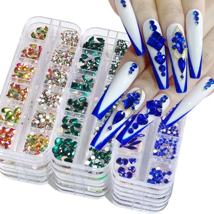 Wholesale Rhinestone Nail Art Crystal Mix Sizes for Nails