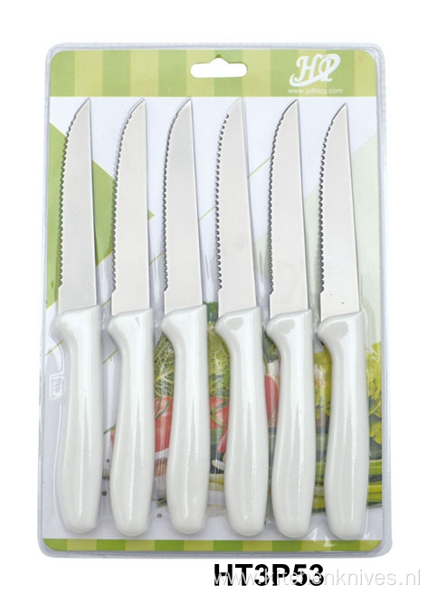 colortful steak knives set