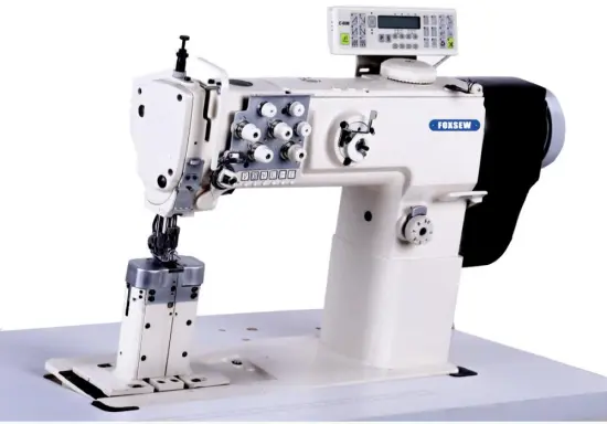 Direct Drive Post Bed Double Needle Sofa and Car Seat Sewing Machine