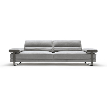 Sofá de cuero o tela italiano de moda extensible para sala de estar para sala de estar
