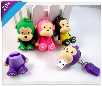 cheap pvc usb flash drives keychain /China wholesale pvc animal usb flash drive