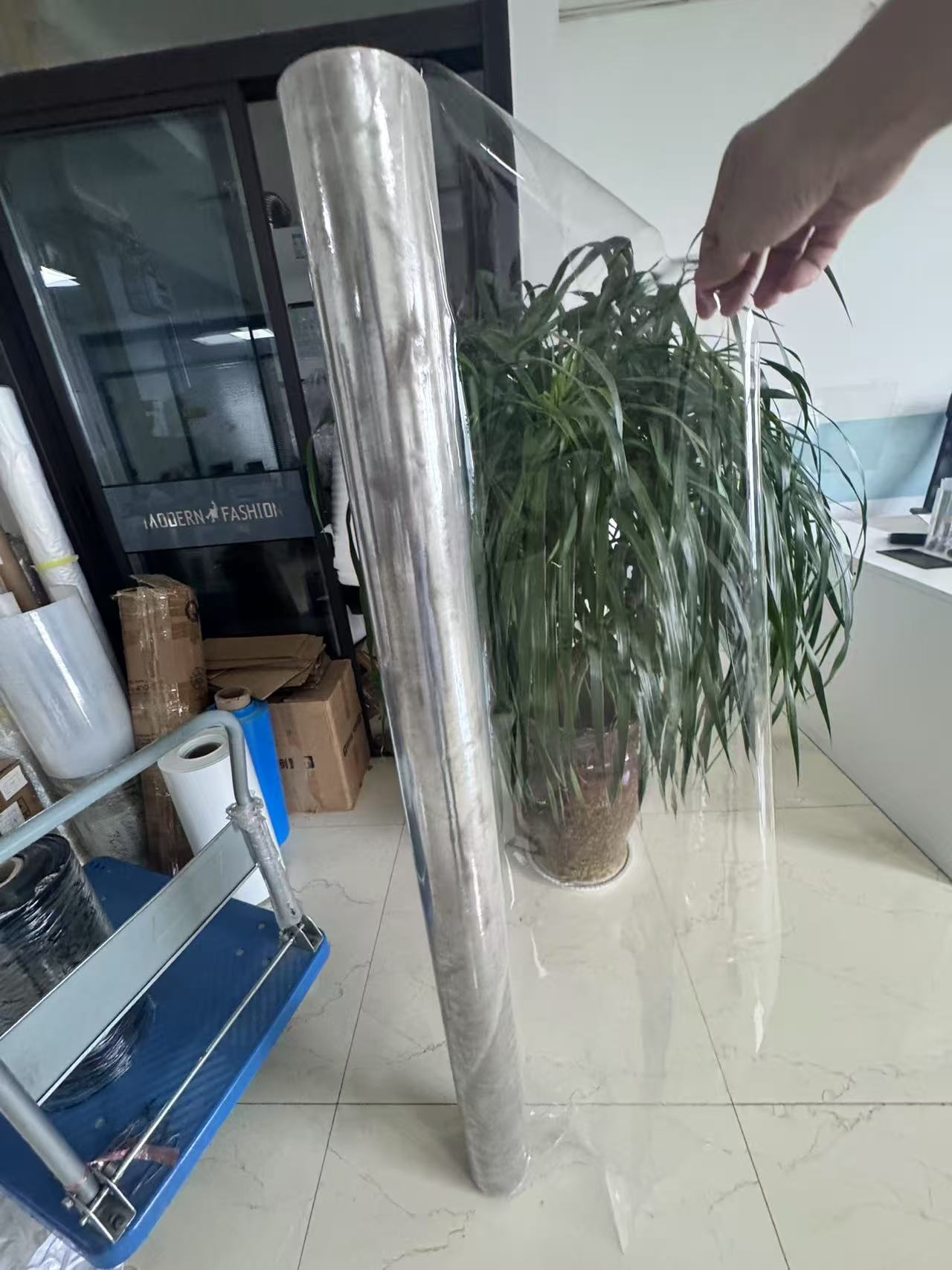 Flexible PVC film transparent packaging