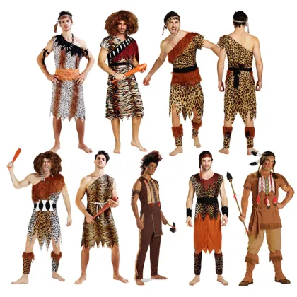 Wholesale Haunted House Caveman Costume for Adult Halloween