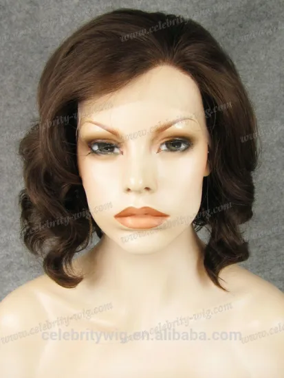 Top selling Beauty short hair wave lace front wig synthetic hair