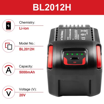 20V 5.0Ah BL2022 Battery for Ingersoll Rand IQV20 Power Tools