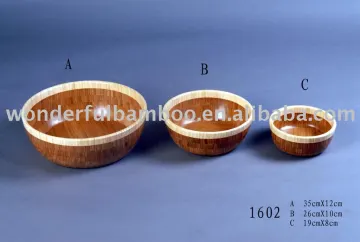 2016 hot sale bamboo Salad bowl set