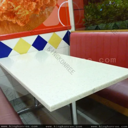 Composite Acrylic Staron Solid Surface Dinner Table Marble Table Tops 600*600 Mm