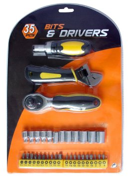 مجموعة 35pcs bits &amp; برامج التشغيل