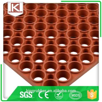 Drainaing Anti-fatigue rubber mat for kitchen