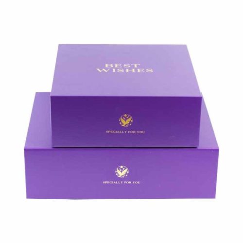 Holiday Purple Gift Magnetic Luxury Jewelry Packaging Box