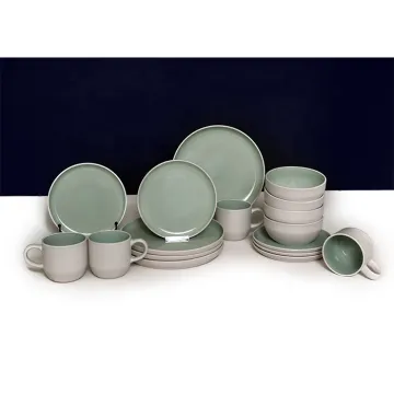 Wholesale custom nordic style colorful glazed tableware set