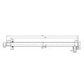 Runder Duscharm / Schlauch aus gebürstetem Nickel-Messing