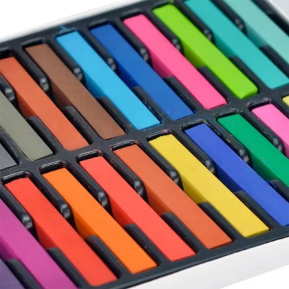 Non Toxic 24 Pc Fashion Colours Temporary Hair Chalk