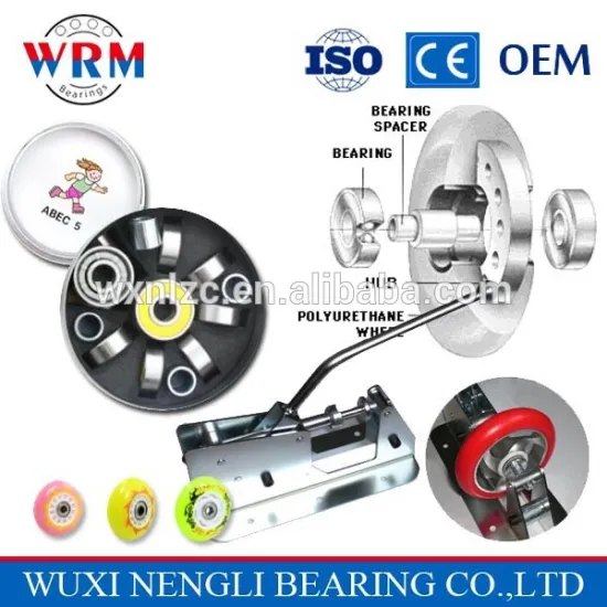 Longboard bearing plastic skate wheel ball bearing