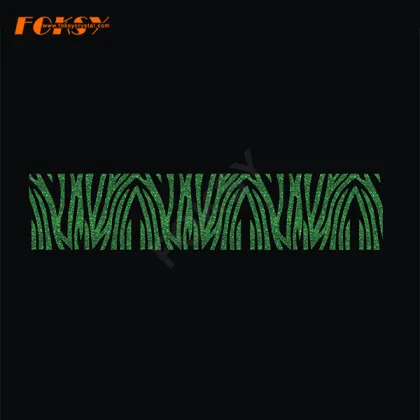 Dispersed Tailless Cheer Bow Iron on Rhinestone Design