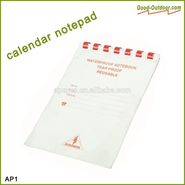 Waterproof Cardboard Cover Calendar Notepad