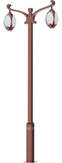 Double-Head Modern Lotus Outdoor Garden Street Light