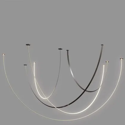 Modern Custom Line Chandelier Pendant Lights for Living Room and Bedroom