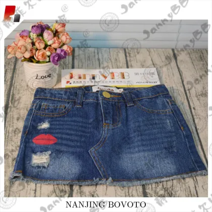 Red month design pepe girls blue jeans