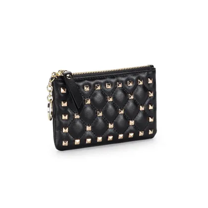 2021 coin key square metal decoration zipper wallet