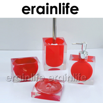 china bathroom accessory polyresin red bathroom accessory