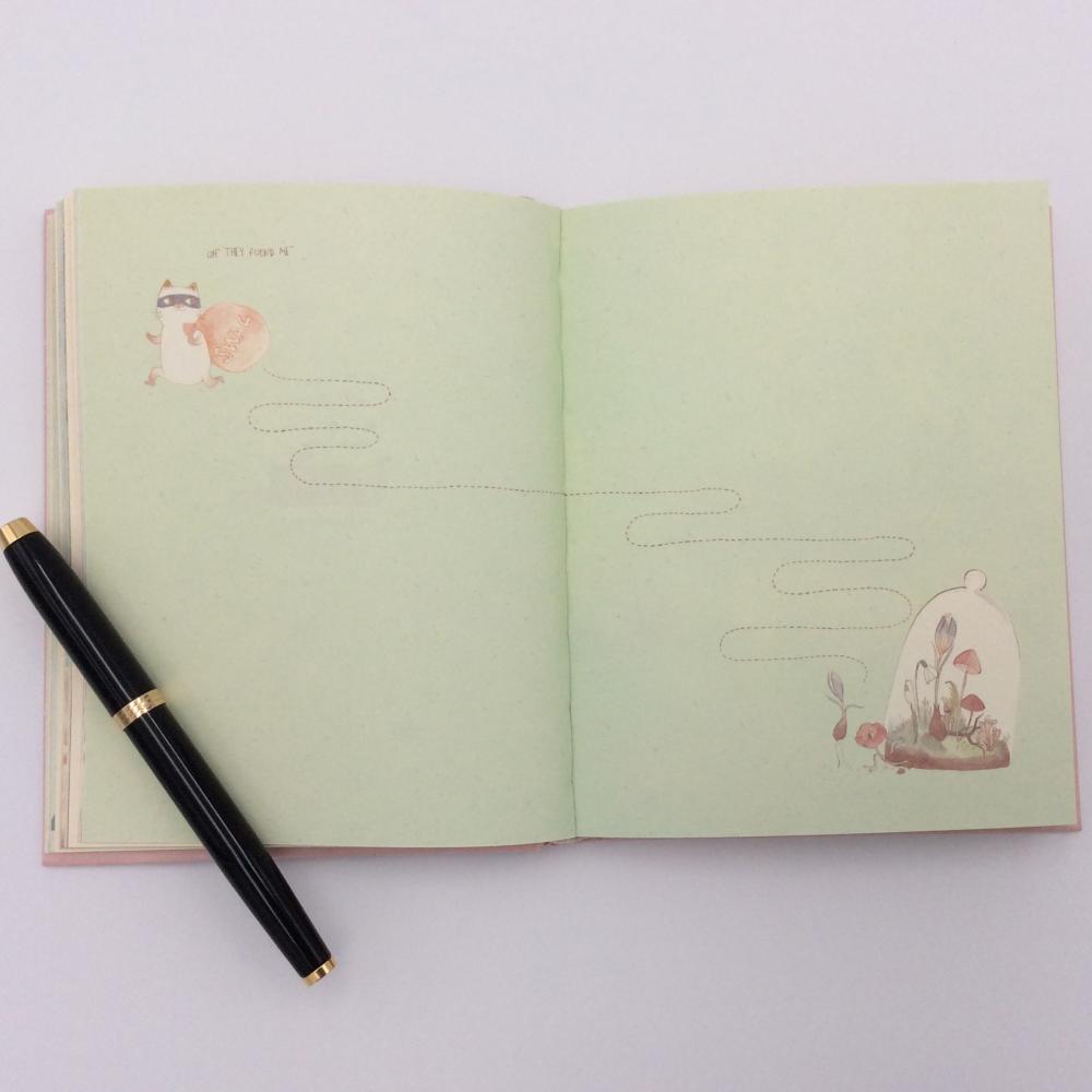 Paper notebook with cute graph