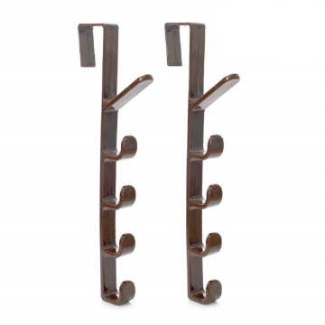 5-Layer Door Hook Hanger Plastic Organizer for Towels and Clothing