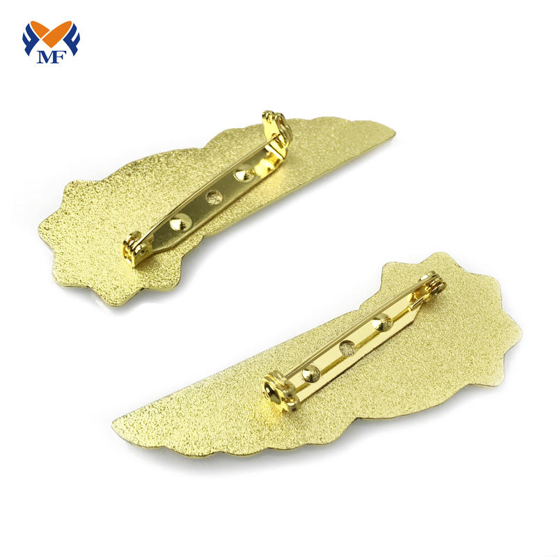 Best Sale Gold Plated Half Wing Metal Badge