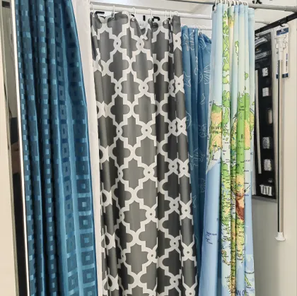 Wholesale 3D Peva Bathroom Curtains: White Fabric Curtains for Washrooms