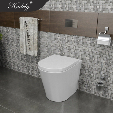 High Performance Floor-Mounted Toilet Bowl for Small Bathrooms