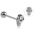 Baja Bedah Staright Barbell dengan Punk Skull