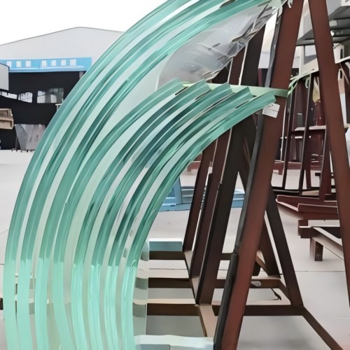 Curved canopy bent tempered glass