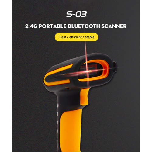 Rugged Bluetooth Handheld Barcode Scanner with Cradle