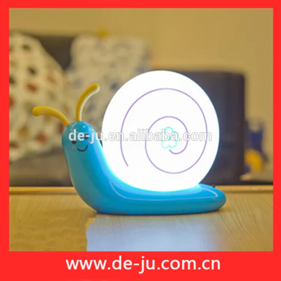 Plastic Blue Snail Table Led Night Light Base