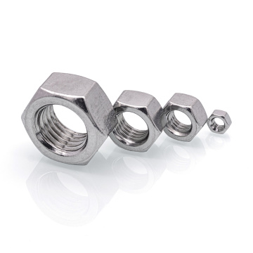 201 Hex Hex Nut από ανοξείδωτο χάλυβα