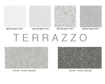 60x60 60x120 Full Polished Porcelain Terrazzo Look Tile