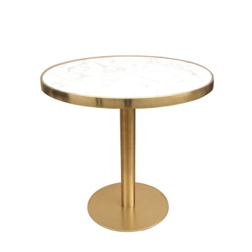 Luxury Hotel Restaurant: White Marble Quartz Stone Table for Two