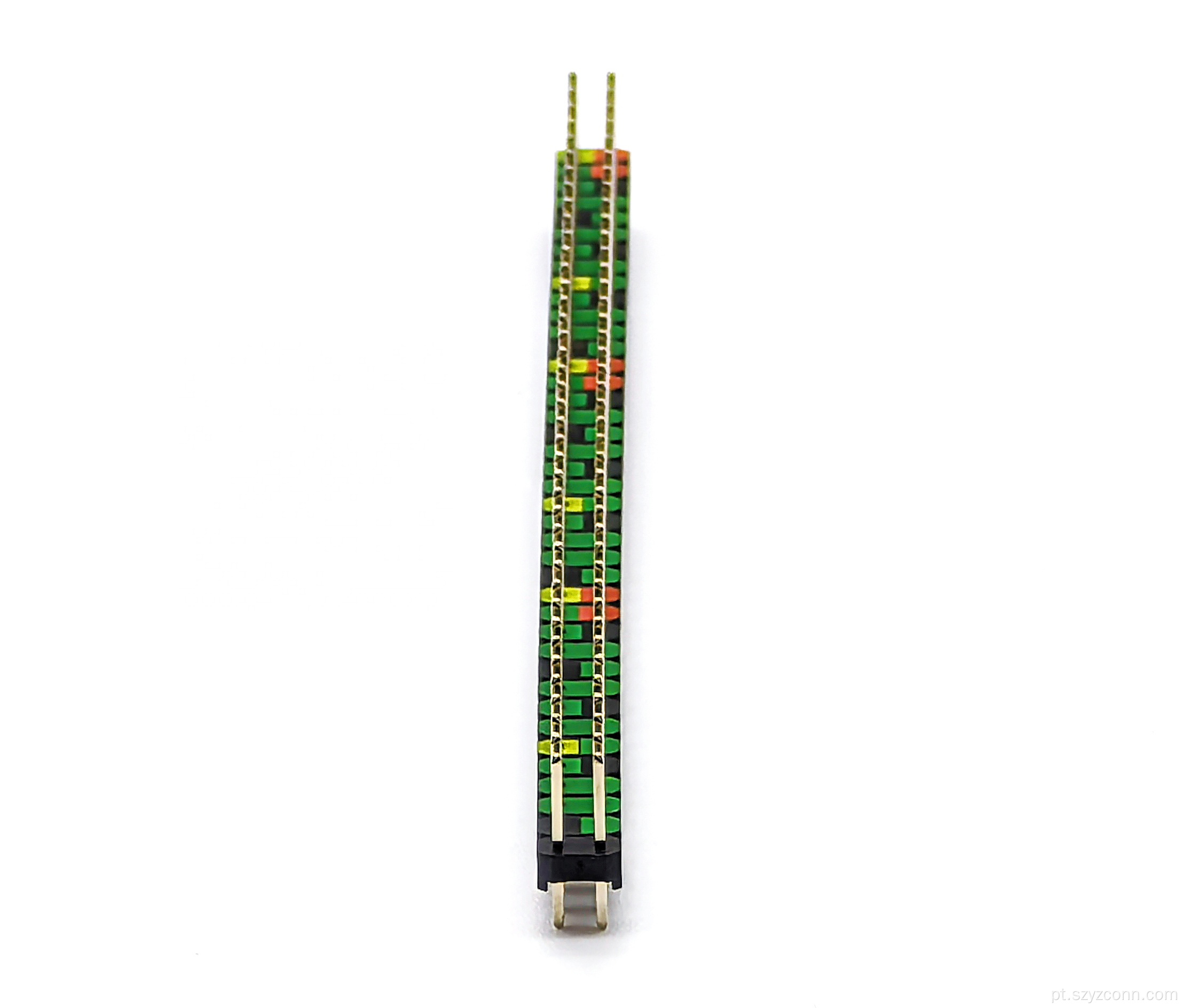 Conector de cabeçalho de pino de 2,54 mm fileira dupla reta