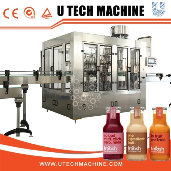 Automatic soda water glass bottle filling machine crown twist off cap