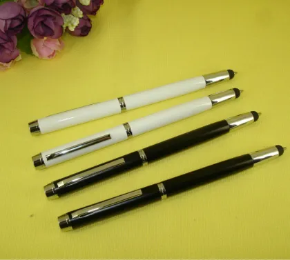 New Item 2 in 1 Metal writing Ball Pen with Touch Screen Stylus Multi-function Pen