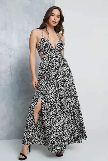 Women's Fashion Style Printed Long Dresses