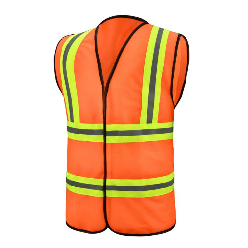 Gilet di sicurezza con nastri gialli fluorescenti