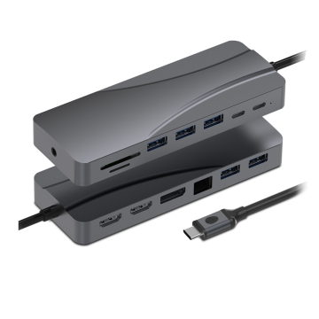 Multiportar o hub USB de carregamento inteligente 14 em 1