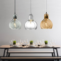 Lampes en verre suspendues contemporaines LEDER