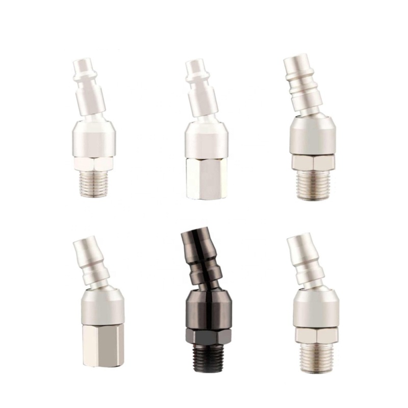 EURO Type Quick Coupler: 1/4 Inch Universal Movable Connector Joint for Carbon Steel Air Hoses