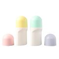 75ml empty rainbow color plastic thick wall roll on perfum decdorant oil bottle