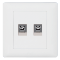 Electrical two gang tel socket