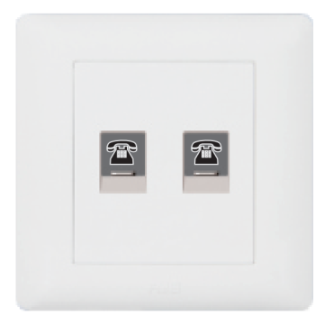 Electrical Two Gang Tel Socket