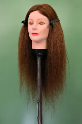 100% Natural Hair Mannequin Head with Natural hair